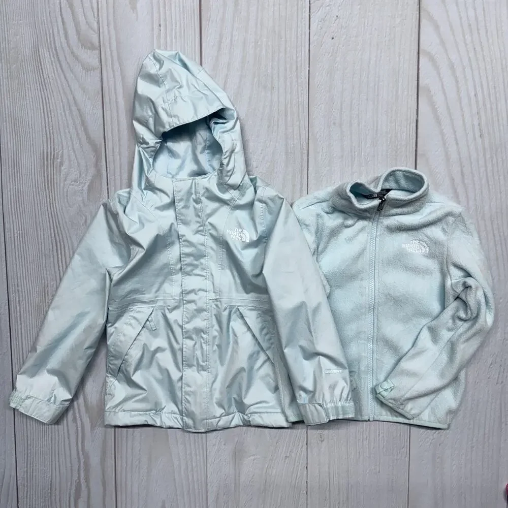 The North Face 3 in 1 Triclimate Girls XXS (5) Dryvent Waterproof Jacket Blue